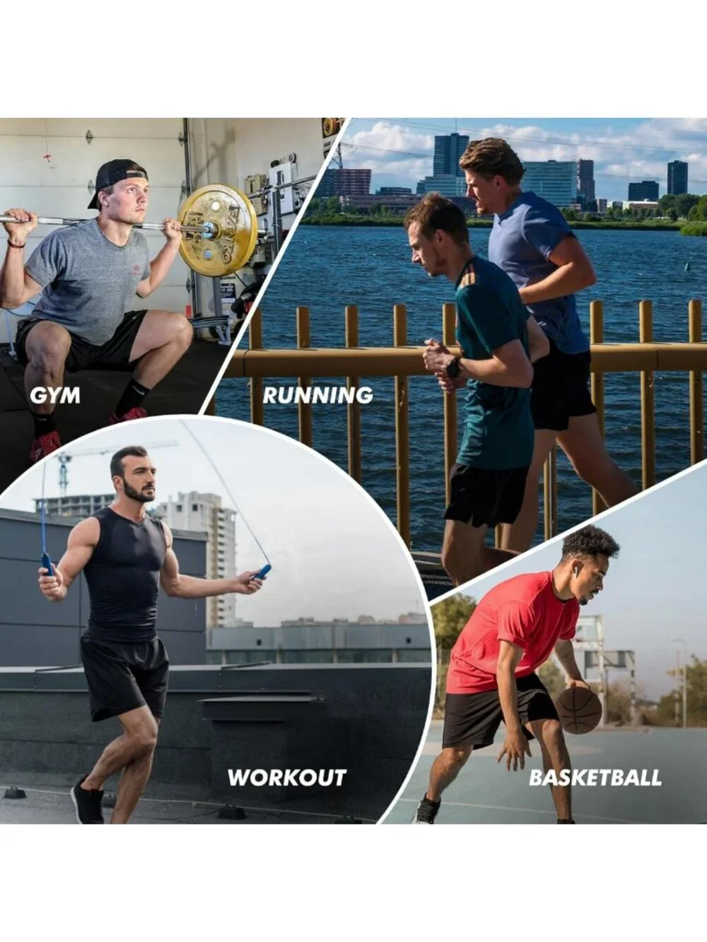 5 Pack Men's Athletic Basketball Shorts - Lightweight Quick Dry Gym & Running